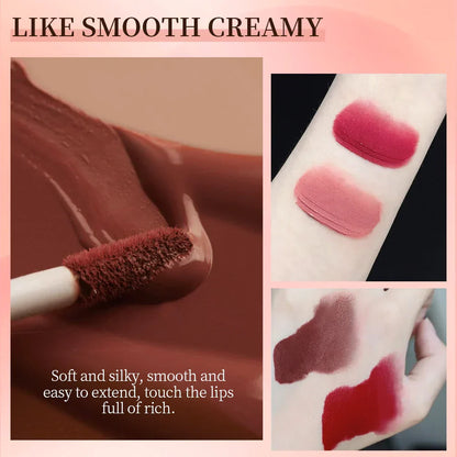 24-hour long-lasting 12-color matte velvet lip gloss